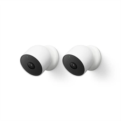 Google Nest 1080p Indoor/Outdoor Camera (Battery, 2-pack) | Electronic Express