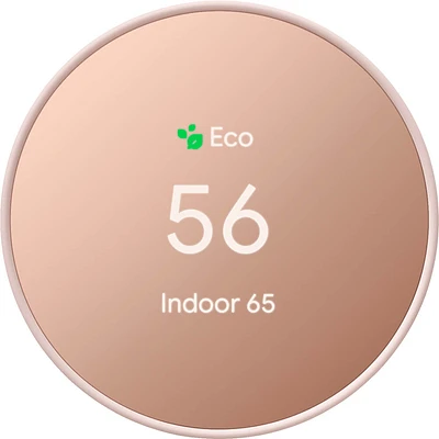 Google Nest Smart Programmable Thermostat in Sand Tan- GA02082US | Electronic Express