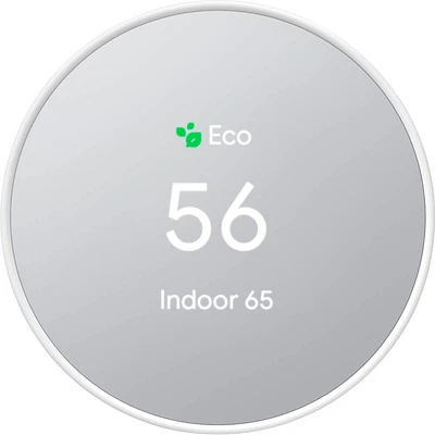 Google Nest Smart Programmable Thermostat in Snow White- GA01334US | Electronic Express