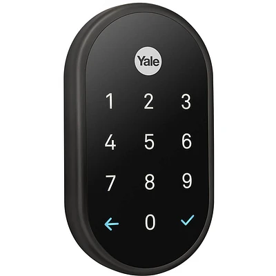 Google Nest x Yale - Smart Lock with Nest Connect - Black Suede | Electronic Express