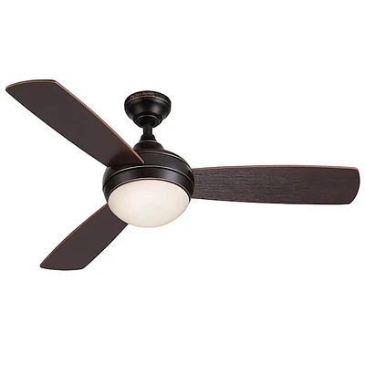 Honeywell 44 inch Sauble Beach Oil Rubbed Bronze Indoor Ceiling Fan with Light | Electronic Express