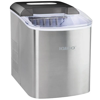 IGLOO 26 lb. Portable Ice Maker - Stainless Steel | Electronic Express