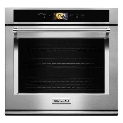 KitchenAid KOSE900HSS 30 inch Stainless Single Smart Oven with Powered Attachments | Electronic Express