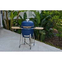 Lifesmart Kamado Charcoal Grill - Navy | Electronic Express