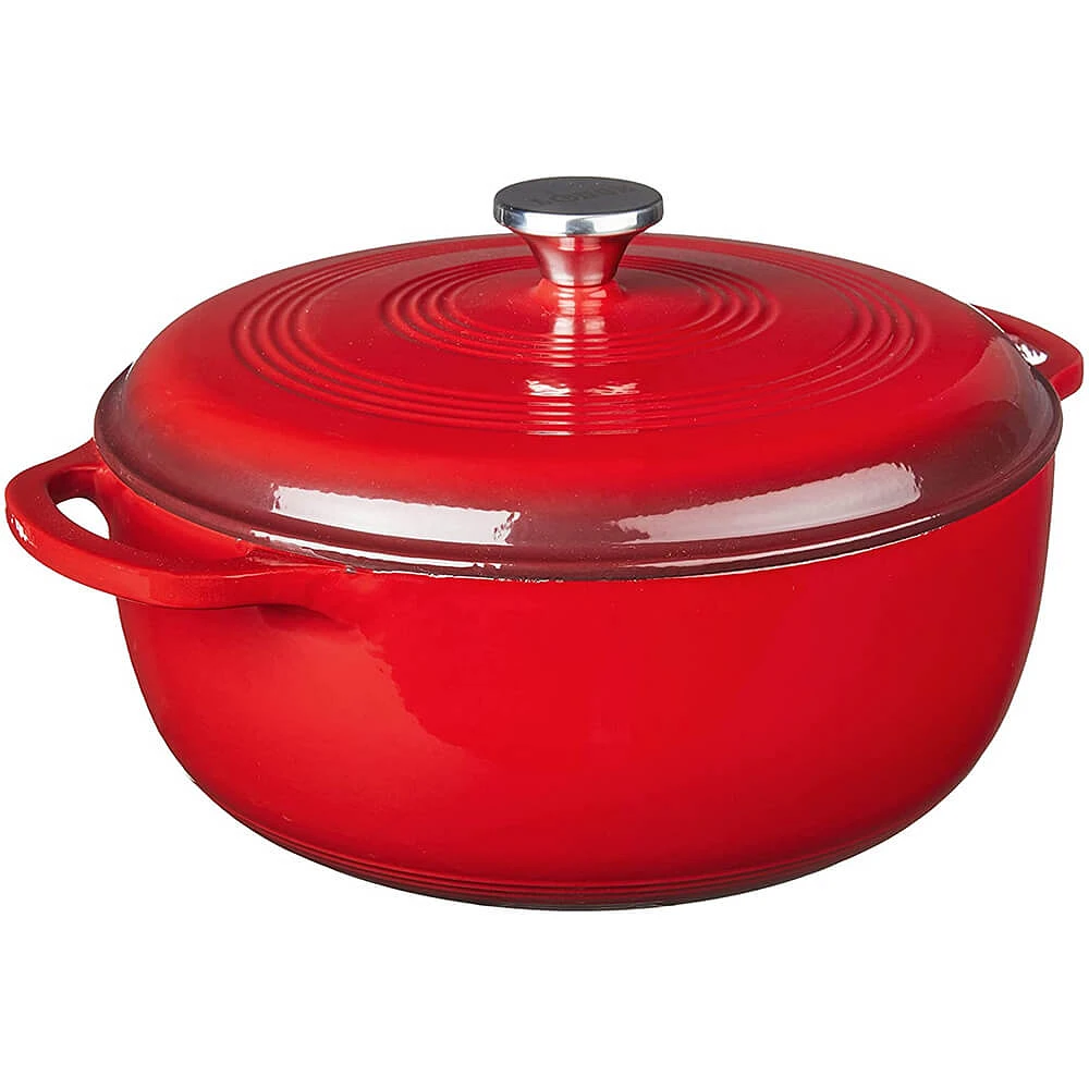 Lodge 7.5 Quart Red Enameled Cast Iron Dutch Oven | Electronic Express