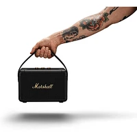 Marshall Kilburn II Portable Bluetooth Speaker - Black/Brass | Electronic Express