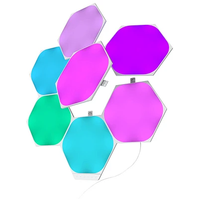 Nanoleaf Shapes Hexagon Light Panels - Smarter Kit - 7 Panels | Electronic Express