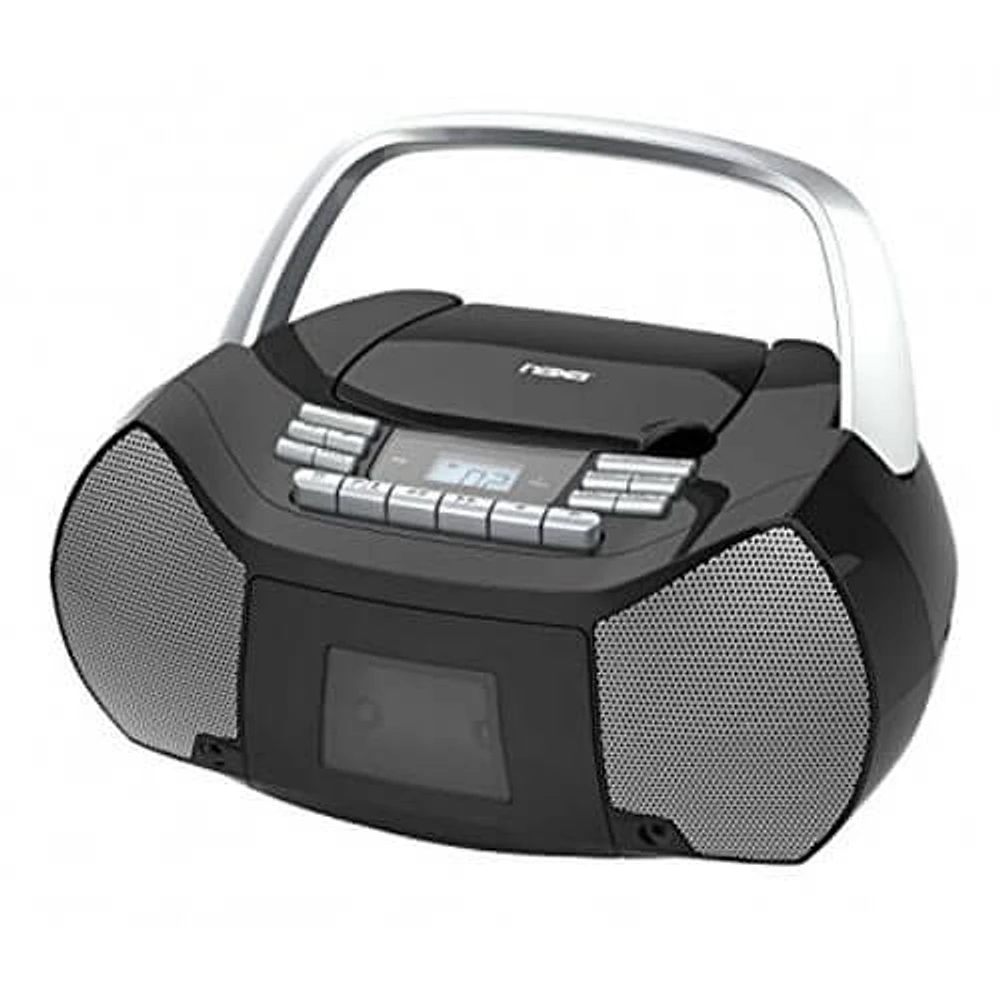 Naxa NPB268 Portable CD/Cassette Boombox | Electronic Express