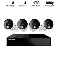 Night Owl Bluetooth 8 Channel 1080p DVR & x 1080p Light Cameras with Audio | Electronic Express