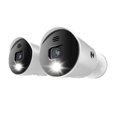 Night Owl DP2 Series 1080p Wired Light Cameras with Audio (2 Pack) | Electronic Express
