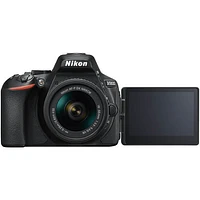 Nikon 1580 D5600 DSLR Camera with 18-55mm / 70-300mm Lenses OPEN BOX D5600BUND | Electronic Express