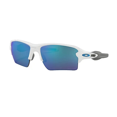 Oakley FLAK® 2.0 XL - Polished White with Prizm Sapphire2.0 XL Sunglasses Polished White - Prizm Sapphire Lens | Electronic Express
