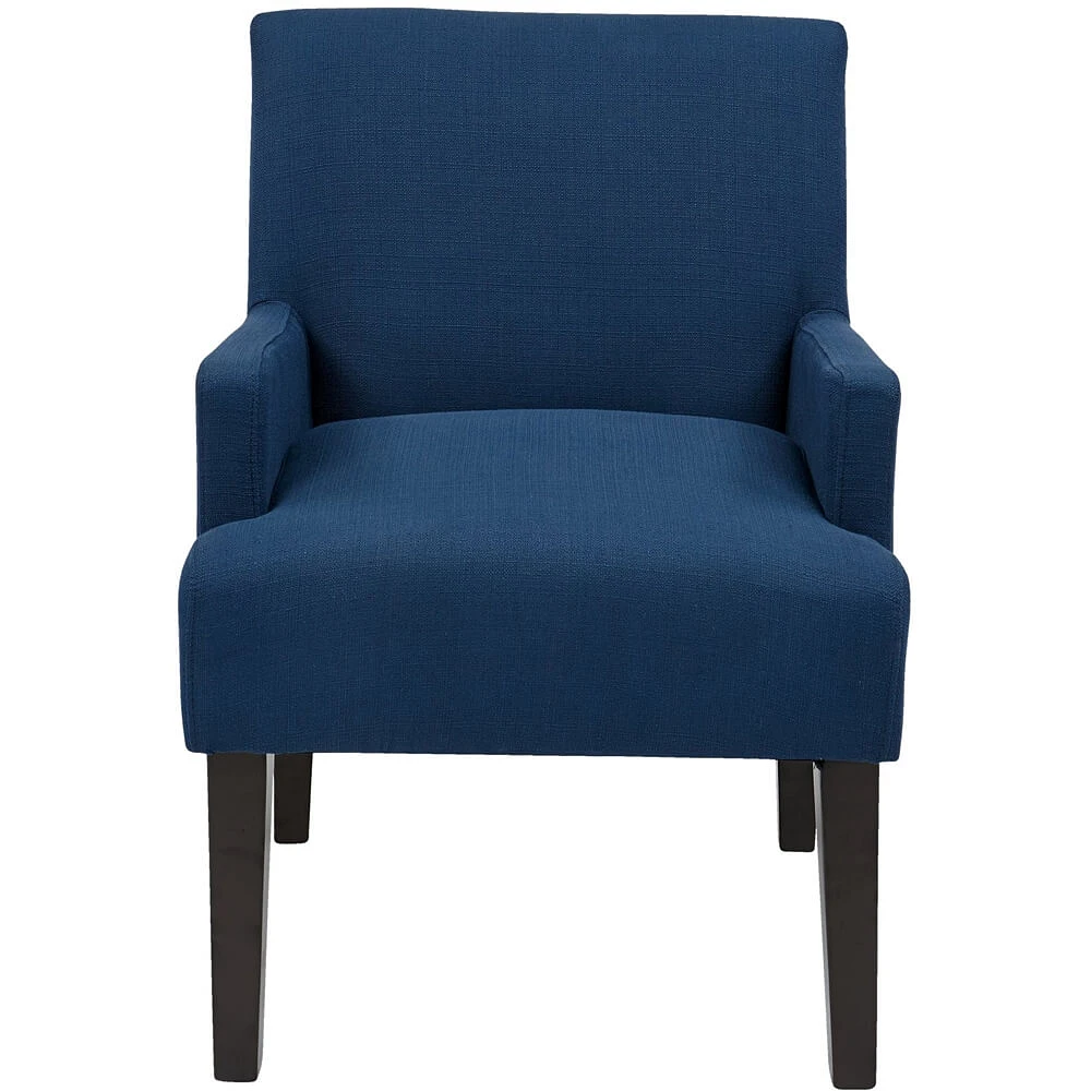 OSP Home Furnishing Main Street Woven Indigo Fabric Guest Chair | Electronic Express