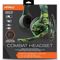 NYKO Technologies Universal Combat Headset - Green Camo | Electronic Express