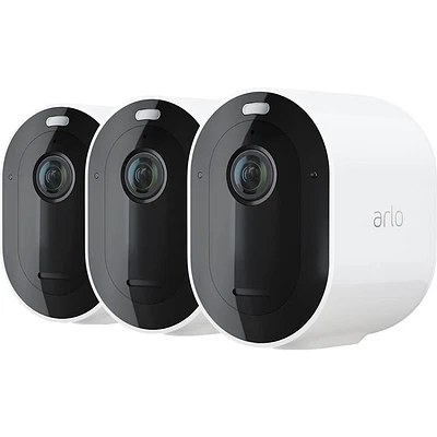 Arlo Pro 4 Wireless Security Camera (3-pack)- VMC4350P100N | Electronic Express
