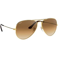 Ray-Ban Aviator Large Metal Arista Clear Gradient Brown Crystal | Electronic Express