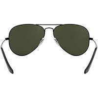 Ray-Bans Aviator Large Metal Black G-15 Green Crystal | Electronic Express