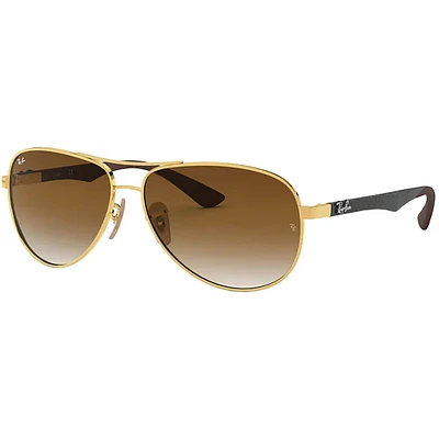 Ray-Ban Carbon Fibre Arista Clear Gradient Brown Plastic | Electronic Express