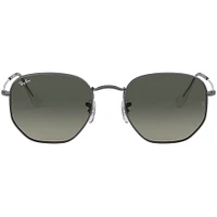 Ray-Bans Hexagonal Gunmetal Light Grey Gradient Dark Grey Crystal | Electronic Express