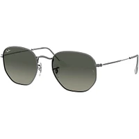 Ray-Bans Hexagonal Gunmetal Light Grey Gradient Dark Grey Crystal | Electronic Express