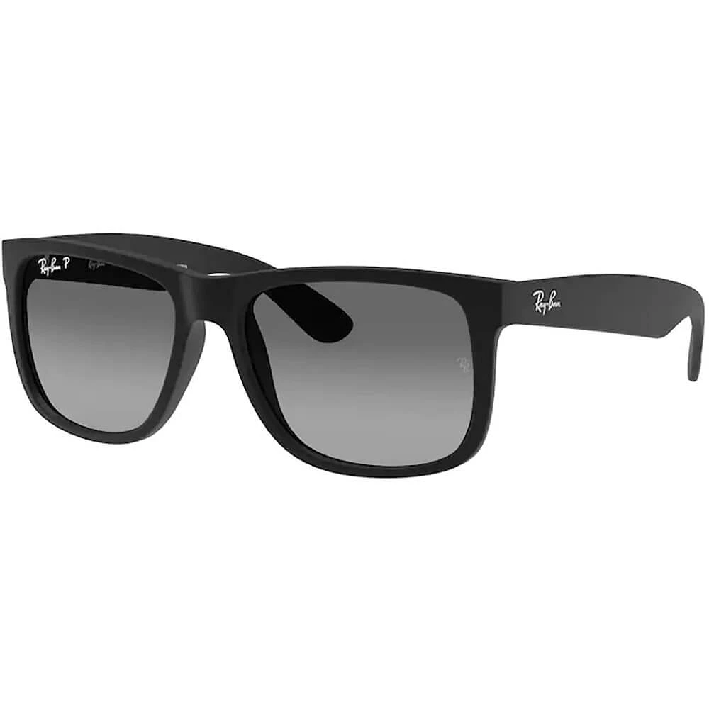 Ray-Ban Justin Rubber Black Light Grey Gradient Grey Plastic Polarized | Electronic Express