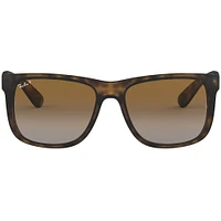 Ray-Ban Justin Rubber Havana Grey Gradient Brown Plastic Polarized | Electronic Express