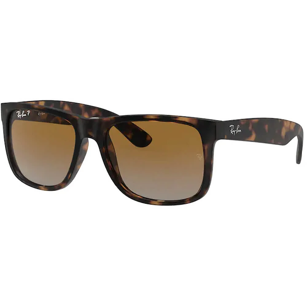 Ray-Ban Justin Rubber Havana Grey Gradient Brown Plastic Polarized | Electronic Express