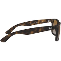 Ray-Ban Justin Rubber Havana Grey Gradient Brown Plastic Polarized | Electronic Express