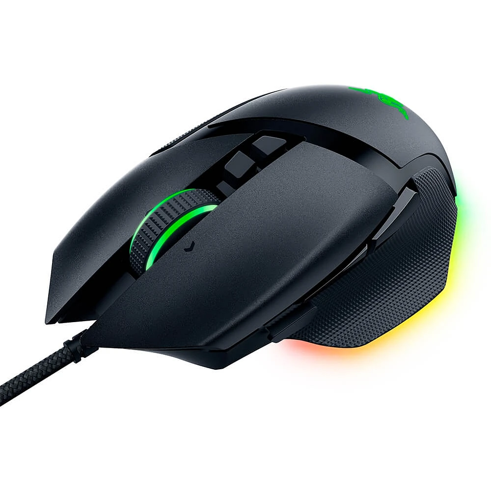 Razer Basilik V3 Wired Optical Gaming Mouse w/ Chroma RGB Lighting - Black | Electronic Express