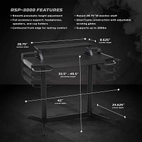 Respawn 3000 Computer Ergonomic Height Adjustable Gaming Desk | Electronic Express