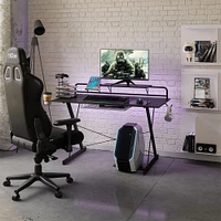 RTA Products Techni Sport Gaming Desk - Carbon | Electronic Express