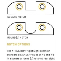 Sig Sauer X-RAY3 Pistol Sight (No. 6 Green Front, No. 8 Round Rear) | Electronic Express