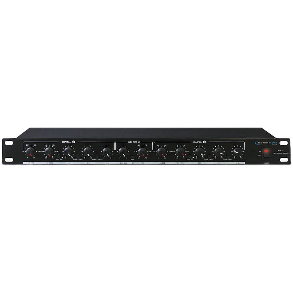 Technical Pro 3-Way Crossover With Subwoofer Output- XO3 | Electronic Express