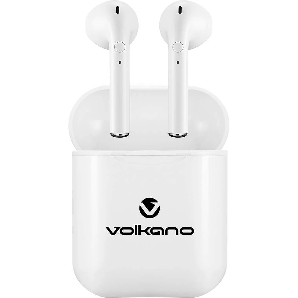 Volkano VK1127WHT True Wireless Bluetooth Headphones - White | Electronic Express