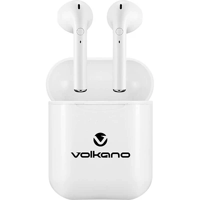 Volkano VK1127WHT True Wireless Bluetooth Headphones - White | Electronic Express
