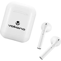 Volkano VK1127WHT True Wireless Bluetooth Headphones - White | Electronic Express