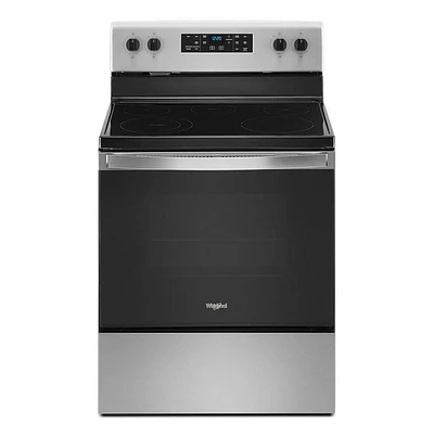 Whirlpool WFE505W0JS 5.3 Cu.Ft. Stainless Freestanding Electric Range | Electronic Express