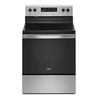 Whirlpool WFE505W0JS 5.3 Cu.Ft. Stainless Freestanding Electric Range | Electronic Express