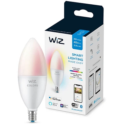 WiZ LED 40W B12 Color Candle Bulb | Electronic Express