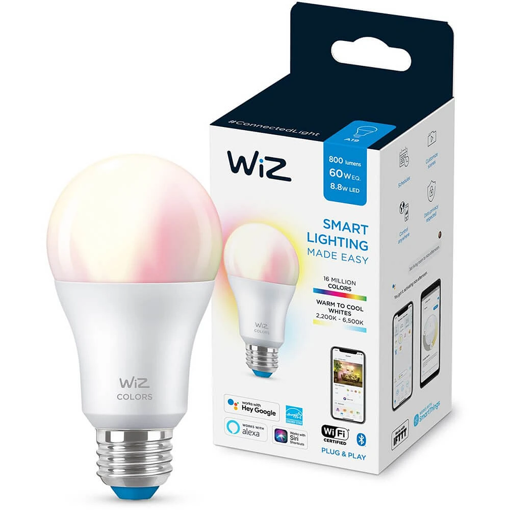 WiZ LED 60W A19 Color Bulb | Electronic Express