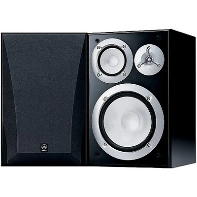 Yamaha 3-Way Bookshelf Black Stereo Speakers | Electronic Express
