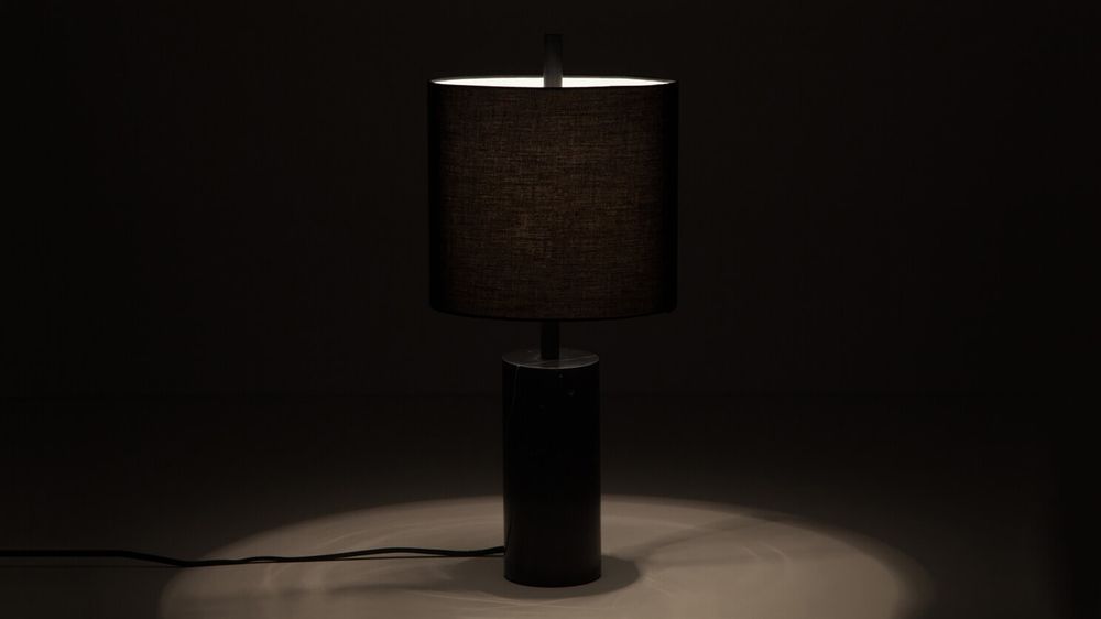 Lampe de table Drum — Noire