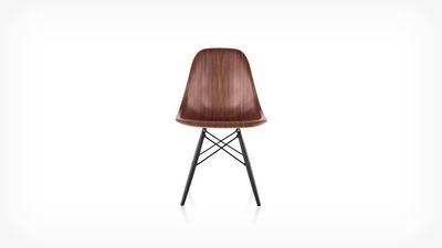 Chaise d’appoint en bois moulé Eames® avec piétement goujonné
