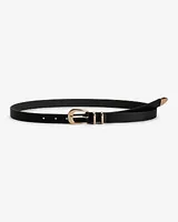 Leather Gold Tipped Buckle Belt Brown Women's