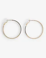 Thin Painted Hoop Earrings Women's Pink