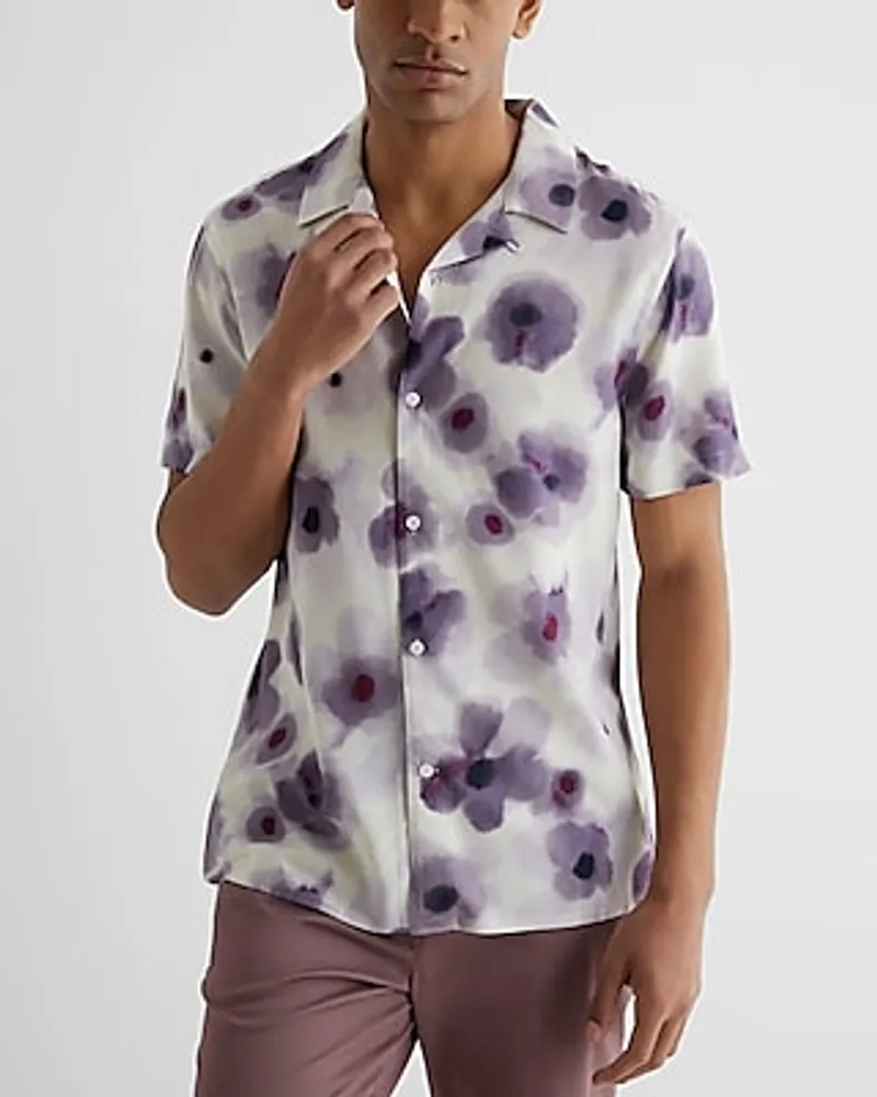 Floral Rayon Short Sleeve Shirt