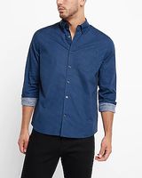 Geo Print Stretch Cotton Shirt