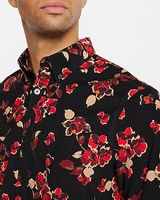 Floral Stretch Corduroy Shirt Men's