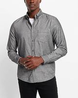 Solid Corduroy Shirt Gray Men's XS