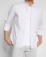 Floral Print Stretch Cotton Shirt